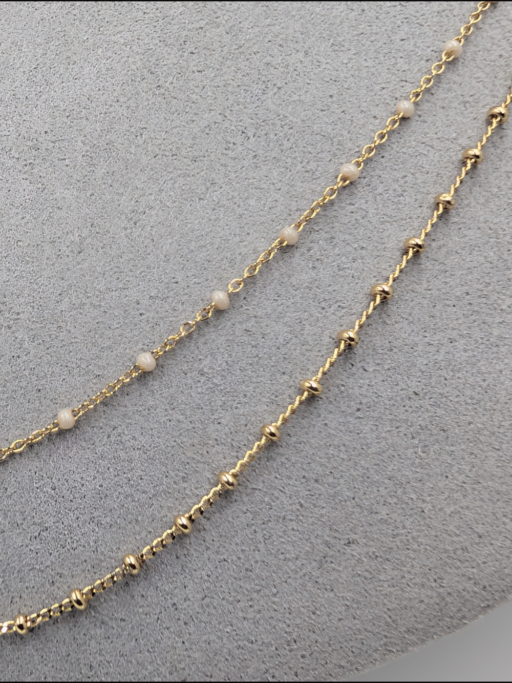 Gorjana Layered Gold Beaded Necklace - Double Strand Bb91 - Picture 3 of 6